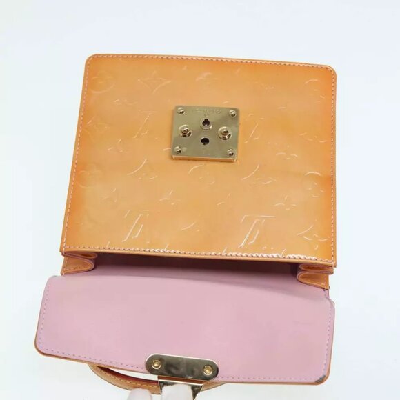 LOUIS VUITTON Vernis Spring Street Hand Bag Marshmallow Pink M91033 Auth - Picture 13 of 16